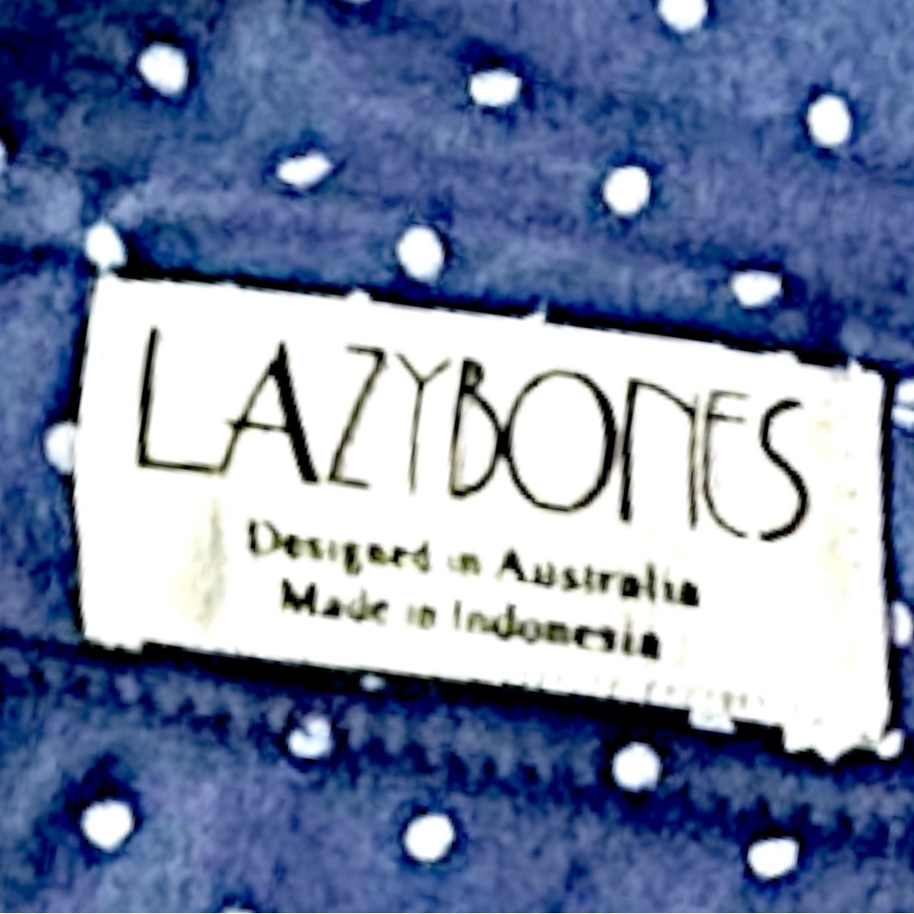 Anthropologie One Rosette Euro Sham Navy Blue Polka Dot 26" x 26" Lazybones NIP - Picture 5 of 12